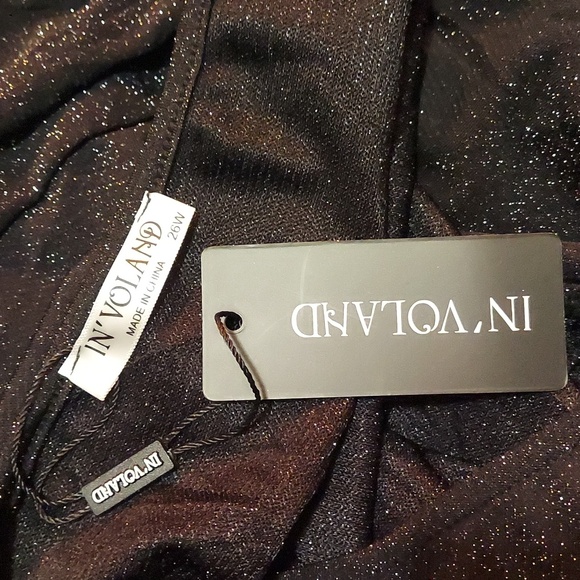 IN'VOLAND Glitter Cocktail V-neck Dress - Picture 7 of 9